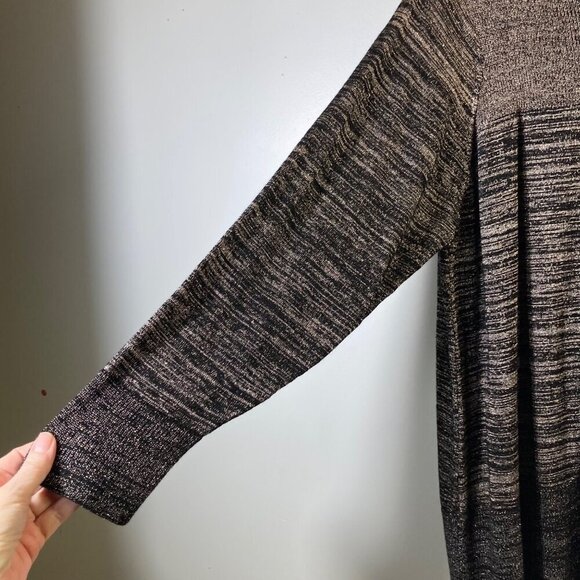 Womens‎ Alyx Round Neck Sparkley Knit Sweater Long Sleeve Black Gold 3X - Picture 5 of 8